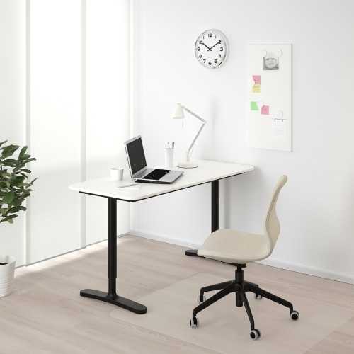 IKEA BEKANT Desk 140x60CM WHITE BLACK Workspace Urban Sales